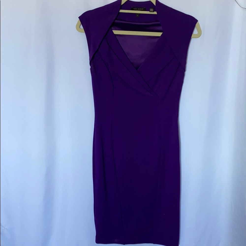 Purple fitted dress